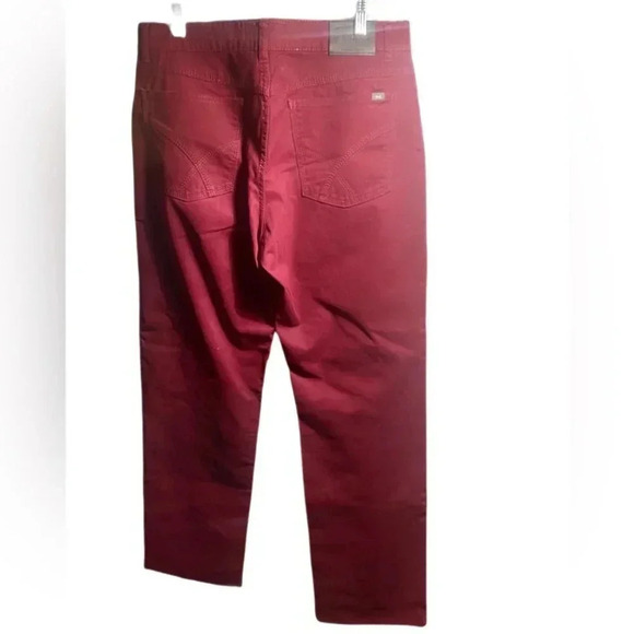 BRAX cooper fan MTWA burgundy comfortable casual lightweight 5 pocket pants 34 - Picture 6 of 6